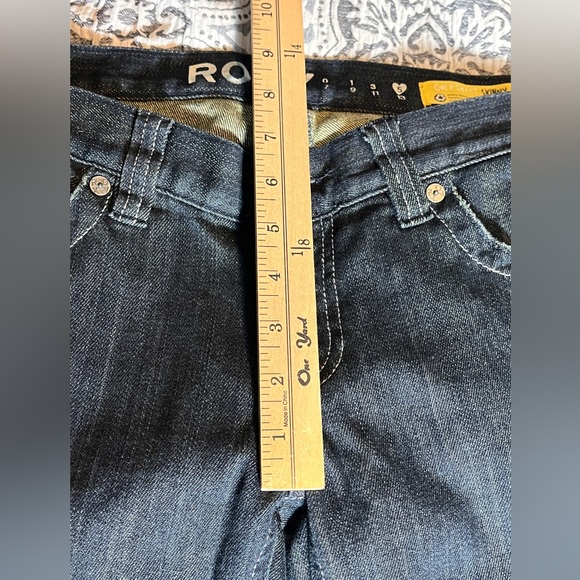Roxy Low Rise Skinny Fit Dark Blue Jeans sz 5 Long - Picture 7 of 13
